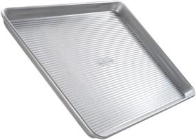 img 4 attached to USA Pan Bakeware Quarter Sheet Pan: Warp Resistant 🍪 Nonstick Baking Pan - Made in USA from Aluminized Steel