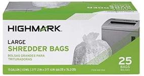 img 2 attached to Highmark Shredder Bags - Clear, 1 mil, 15 Gallons - Pack of 25 (DP00704)