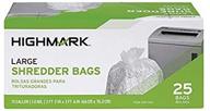 highmark shredder bags - clear, 1 mil, 15 gallons - pack of 25 (dp00704) logo