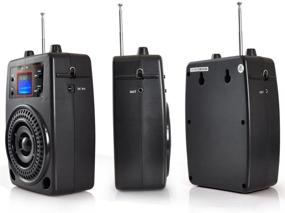 img 2 attached to 🔊 Pyle Portable PA System with Wireless Microphone Kit & FM Radio - Compact Stereo System for Outdoor Surround Sound, LCD Display, USB & Rechargeable Battery - Includes Lavalier Microphone Headset (PWMA83UFM)