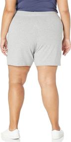 img 3 attached to 🩳 Just My Size Plus Size Cotton Jersey Pull-On Shorts for Women