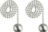 brushed nickel ball pull chain with 12 inch beaded chain - 2 pack by ciata: stylish and durable логотип