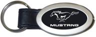 mustang leather authentic keychain lanyard logo