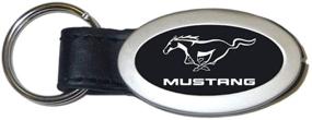 img 4 attached to Аутентичный кожаный ремешок для ключей Mustang