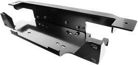 img 3 attached to Rugged Ridge Winch Mounting Plate for Jeep Wrangler JK (2013-2018) - Stamped Bumper, Steel Construction