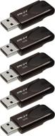 pny attaché 4 32gb usb 2.0 flash drive 5-pack - p-fd32gx5att4-ef, black: high-capacity storage at unbeatable value логотип