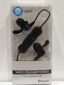 img 1 attached to Наушники Onn In-Ear: подключение по Bluetooth с микрофоном для громкой связи, черные