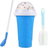 🌙 moonray slushy maker cup: tik tok magic quick freeze smoothies for kids - easy-carry travel cup with homemade milkshake and slushie in minutes (blue) логотип