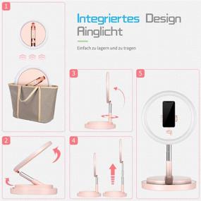img 3 attached to 12-дюймовая световой кольцевой источник с подставкой и держателем для телефона - 3 режима света и 10 уровней яркости для прямых трансляций, макияжа, YouTube, TikTok, видео - совместим с iPhone Xs Max XR Android.