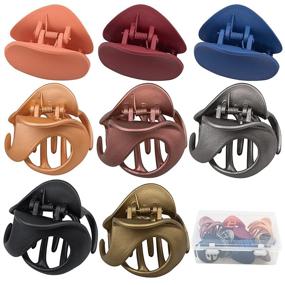 img 4 attached to 🎀 EAONE Hair Claw Clips: Stylish Jaw Clips for Fashionable Hair Styling- 8 Colors, Non Slip, Suitable for Thin/Thick Hair Girls, Women, Ideal Gifts for Mother's Day/Christmas, Available in Medium and Large Sizes