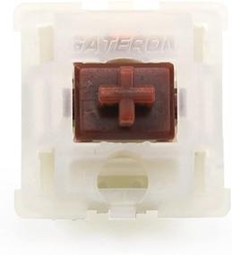 img 4 attached to 🔲 Корпус специального вала клавиатуры Gateron MX Switch черный/коричневый/синий/зеленый/желтый 5 контактов для GK61, GK64, GH60 (68 шт) - коричневый вал
