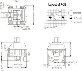 img 2 attached to 🔲 Корпус специального вала клавиатуры Gateron MX Switch черный/коричневый/синий/зеленый/желтый 5 контактов для GK61, GK64, GH60 (68 шт) - коричневый вал