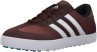 👟 stylish adidas adicross men's shoes: brown, white, and green athletic footwear logo