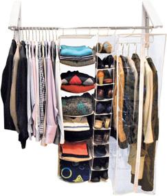 img 4 attached to 👕 QuikCLOSET: Premium Wardrobe Organizer, Folding Drying Rack, Wall-Mounted Clothes Holder