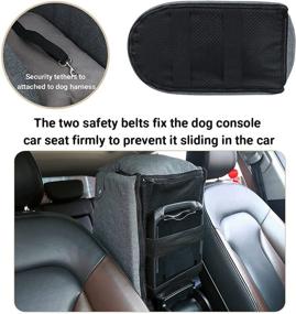 img 1 attached to 🐶 Cathpetic Dog Car Seat: Portable Console Travel Bags for Dogs & Cats with Washable Booster Seat, Armrest Attachment & Safety Tethers - Perfect Pet Supplies for Car Safety