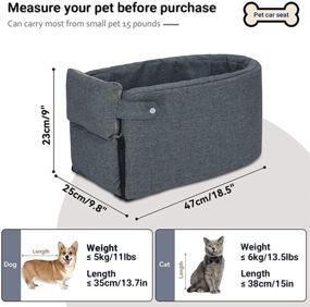 img 3 attached to 🐶 Cathpetic Dog Car Seat: Portable Console Travel Bags for Dogs & Cats with Washable Booster Seat, Armrest Attachment & Safety Tethers - Perfect Pet Supplies for Car Safety