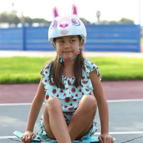 img 1 attached to 🌈 Raskullz Dolly Rainbow Child Helmet 5+, Pink, one Size - Boost Safety & Style for Kids!