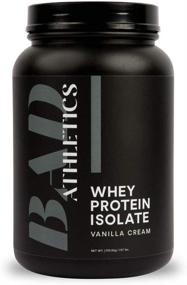 img 4 attached to 🥛 Bad Athletics 100% Whey Protein Isolate, Vanilla Cream - 5 Natural Ingredients, 20g Protein, Naturally Flavored & Sweetened, 30 Servings