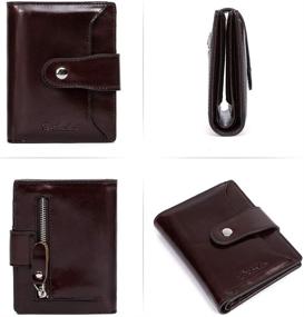 img 1 attached to BOSTANTEN Women's Leather Wallet with RFID Blocking in Stylish Handbag & Wallet Combo