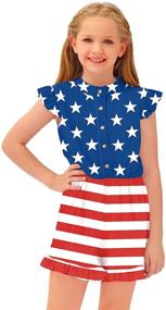 img 2 attached to BesserBay Merica Jumpsuit Independence Romper Girls' Clothing