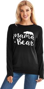 img 2 attached to 👚 Stylish Women's Long Sleeve Graphic Sweatshirts: Casual Loose Blouse Tops with Pockets