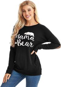 img 3 attached to 👚 Stylish Women's Long Sleeve Graphic Sweatshirts: Casual Loose Blouse Tops with Pockets