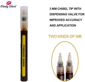 img 3 attached to 🔥 DIY Wood Burning Pen Set by Vanity Shoot: Pyrography Marker Kit for Easy & Safe Crafting with Bullet Tip Chemical Scorch Markers, Bonus Draft Pencil Included!