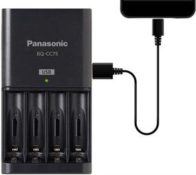 img 2 attached to Power Up with Panasonic K-KJ75KHC4BA Advanced Battery Charger: Includes USB Charging Port & 4AA Eneloop Pro High Capacity Rechargeable Batteries