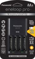 power up with panasonic k-kj75khc4ba advanced battery charger: includes usb charging port & 4aa eneloop pro high capacity rechargeable batteries logo