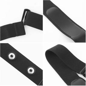 img 2 attached to 🫀 LIVLOV V3 Heart Rate Monitor Soft Strap: Replacement Band for Wahoo Tickr, Polar H7, Garmin HRM, and More - 45mm Buckle Distance