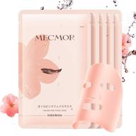 mecmor hydrating facial treatment masks for antiaging with tokyo sakura essence vb12 inositol – reduce fine lines and wrinkles, 100% natural organic, cruelty-free, paraben-free, vegan nourishing and revitalizing moisturizing sheet mask, formulated in japan logo