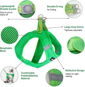 img 2 attached to Soft Cat and Dog Harness Set with Leash, No Pull Vest Harness for Cats and Small Dogs, Reflective Straps, Step-in Puppy Harness, Universal D-Ring, Durable Design (S, M, L)