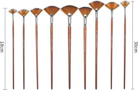 img 2 attached to STEFORD Artist Paint Brushes 9Pcs