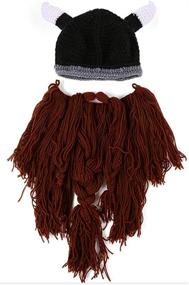 img 1 attached to 🧔 Barbarian Knit Beard Hat Wig Beanie Hat: A Creative and Funny Knit Hat with Facemask