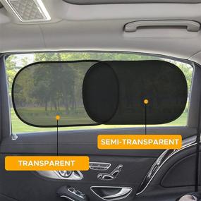 img 3 attached to 🌞 EcoNour Car Side Window Shade 20x12 (4 Pack) - Baby and Pet Friendly Sun Shade for Complete Infant Protection - Blocks 97% UV Rays & Heat - Rear Window Sun Blocker for Cars