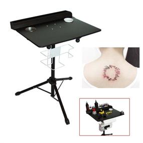 img 3 attached to 💺 TFCFL Large Portable Workstation with Adjustable Height: Perfect Salon Instrument Table (Tattoo Workbench)