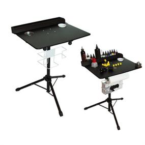 img 2 attached to 💺 TFCFL Large Portable Workstation with Adjustable Height: Perfect Salon Instrument Table (Tattoo Workbench)