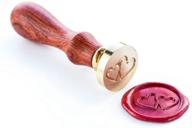 💕 vooseyhome intertwined hearts wax seal stamp with rosewood handle for holiday gifts, invitations, letters, cards, posters - ideal for birthday parties, weddings, and signatures logo