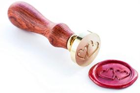 img 4 attached to 💕 VOOSEYHOME Intertwined Hearts Wax Seal Stamp with Rosewood Handle for Holiday Gifts, Invitations, Letters, Cards, Posters - Ideal for Birthday Parties, Weddings, and Signatures