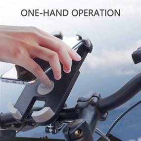 img 1 attached to THIKPO Bike Phone Mount: Secure & Shockproof Silicone Pad, 360° Rotation, Fits 4.7-6.8 inch Phones, Sturdy & Wide Clamp