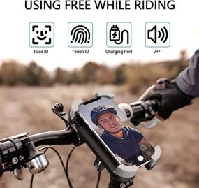 img 2 attached to THIKPO Bike Phone Mount: Secure & Shockproof Silicone Pad, 360° Rotation, Fits 4.7-6.8 inch Phones, Sturdy & Wide Clamp