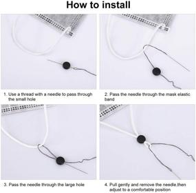 img 2 attached to 🔒 50pcs of Black MOTODA Adjustable Elastic Cord Lock Silicone Toggle Adjuster - Ideal for Drawstrings, Elastic Bands, Sewing - Non-Slip Stopper