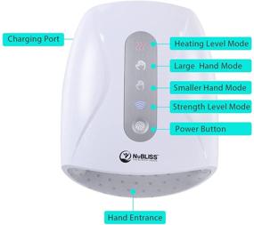 img 1 attached to 👐 Revolutionary Wireless Portable Air Bag Hand Massager - Ultimate Relief for Arthritis, Carpal Tunnel, and Finger Numbness - Deep Tissue Massage for Sore Muscles - 3 Pressure & Heating Levels - Acupressure Therapy for Hand, Wrist, Palm Pain & Numbness