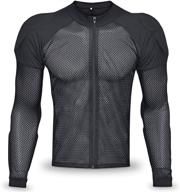 🔥 wicked stock potomac protective riding shirt - armored ce level 1, mesh, all-season, black, size large logo