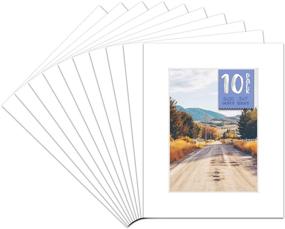 img 4 attached to 📸 Pack of 10 Golden State Art 8x10 White Picture Mats with White Core Bevel Cut for 5x7 Photos
