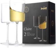 🍷 exquisite joyjolt white wine glasses – claire collection, set of 2 – premium crystal glasses for an ultra-elegant experience – perfect for home bar, kitchen, restaurants – crafted in europe logo