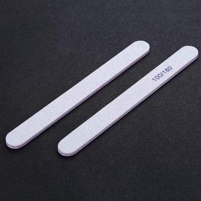 img 2 attached to 🔪 25Pcs BTYMS Double Sided Emery Board Nail Files Set - 100/180 Grit Nail Buffering Files for Acrylic and Natural Nails