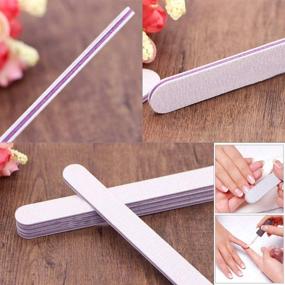 img 3 attached to 🔪 25Pcs BTYMS Double Sided Emery Board Nail Files Set - 100/180 Grit Nail Buffering Files for Acrylic and Natural Nails