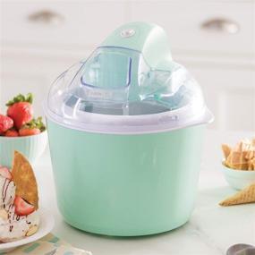 img 3 attached to 🍨 Aqua Dash Deluxe Ice Cream Frozen Yogurt & Sorbet Maker with Convenient Ingredient Spout, Insulated Double-Walled Freezer Bowl & Free Recipes - 1 Quart