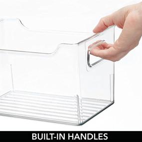 img 2 attached to 🗄️ Clear Plastic Storage Organizer Bin: Ideal Craft Room Organization for Classroom, Cupboard, Studio, Shelves, and Closet – Holds Sewing, Art Supplies, Yarn, Paper, Tools